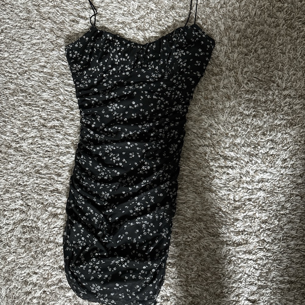 Elegant Black Floral Dress